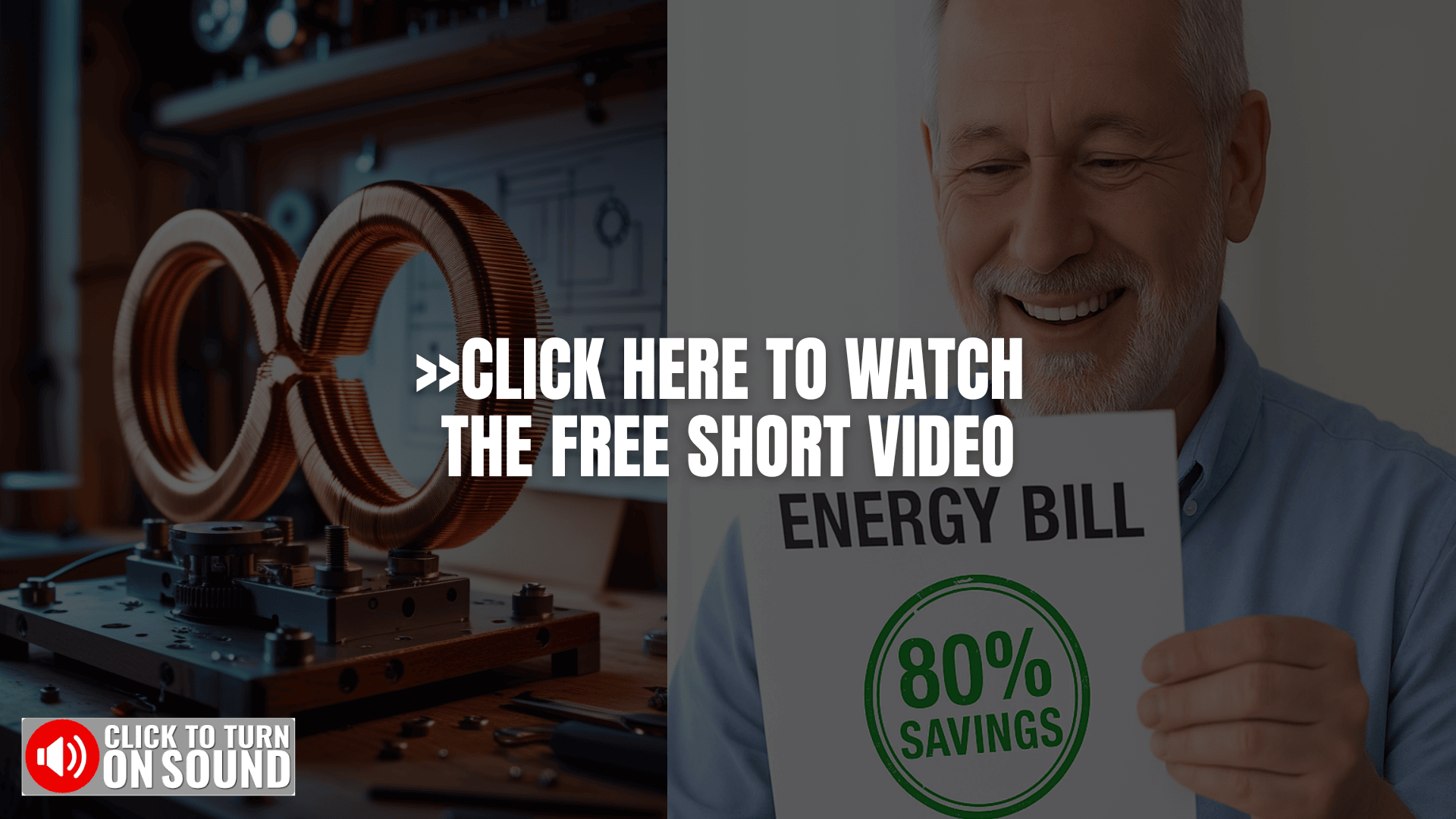 DIY Energy Solution - Man holding energy bill showing 80% savings